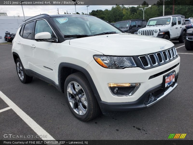 White / Black/Ski Gray 2021 Jeep Compass Limited 4x4