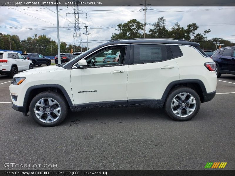 White / Black/Ski Gray 2021 Jeep Compass Limited 4x4