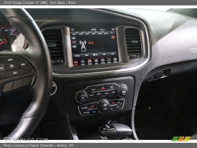 Pitch Black / Black 2018 Dodge Charger GT AWD