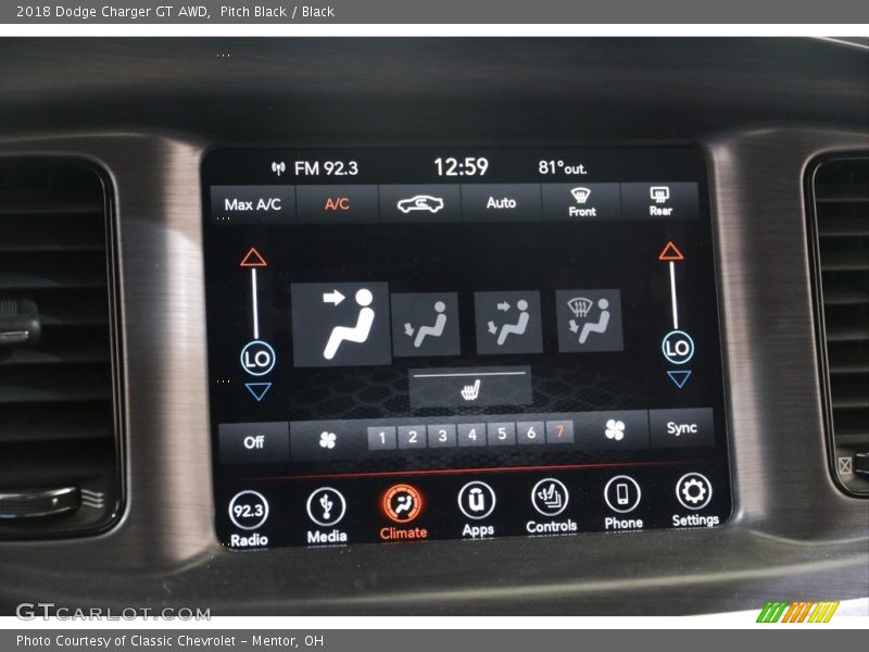 Pitch Black / Black 2018 Dodge Charger GT AWD