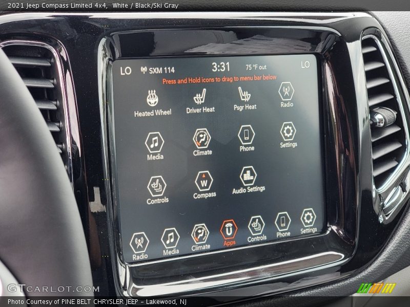 White / Black/Ski Gray 2021 Jeep Compass Limited 4x4