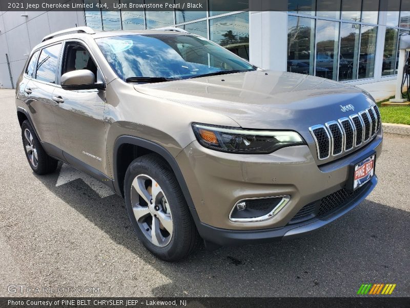 Light Brownstone Pearl / Black 2021 Jeep Cherokee Limited 4x4