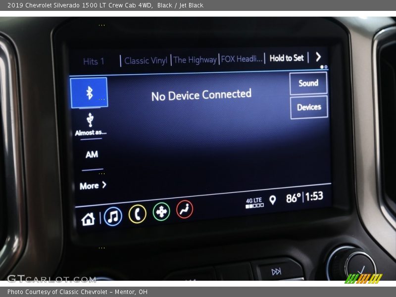 Black / Jet Black 2019 Chevrolet Silverado 1500 LT Crew Cab 4WD