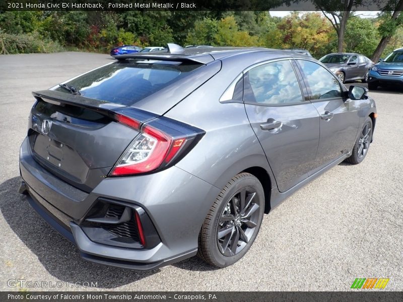 Polished Metal Metallic / Black 2021 Honda Civic EX Hatchback