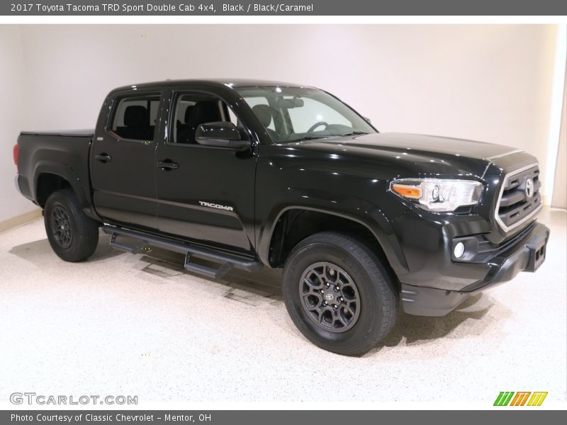 Black / Black/Caramel 2017 Toyota Tacoma TRD Sport Double Cab 4x4