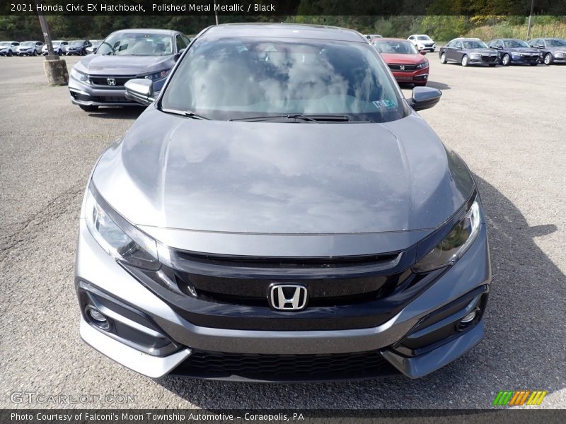 Polished Metal Metallic / Black 2021 Honda Civic EX Hatchback