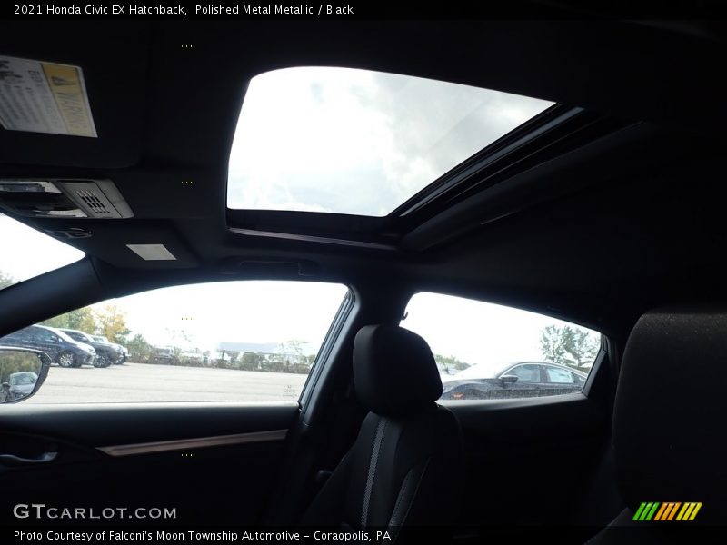 Polished Metal Metallic / Black 2021 Honda Civic EX Hatchback