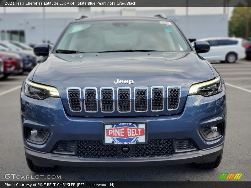Slate Blue Pearl / Ski Gray/Black 2021 Jeep Cherokee Latitude Lux 4x4