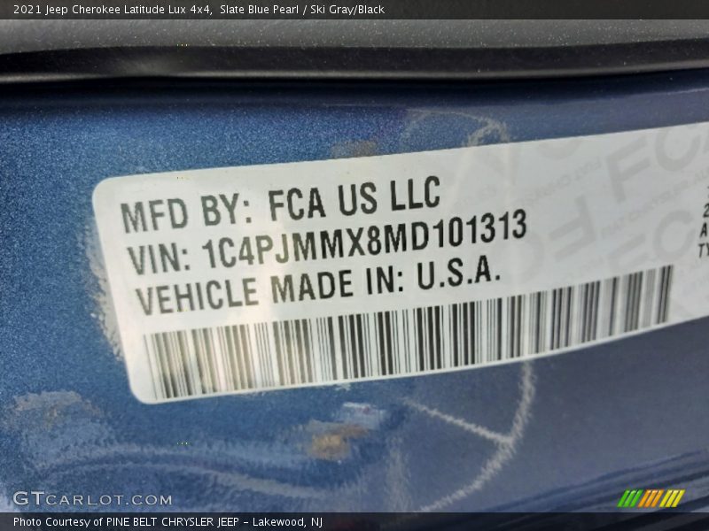 Slate Blue Pearl / Ski Gray/Black 2021 Jeep Cherokee Latitude Lux 4x4