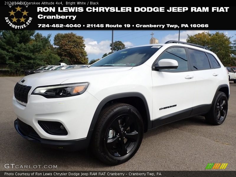 Bright White / Black 2020 Jeep Cherokee Altitude 4x4