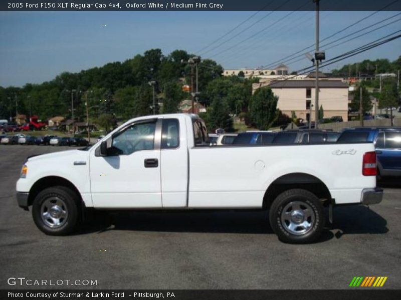 Oxford White / Medium Flint Grey 2005 Ford F150 XLT Regular Cab 4x4