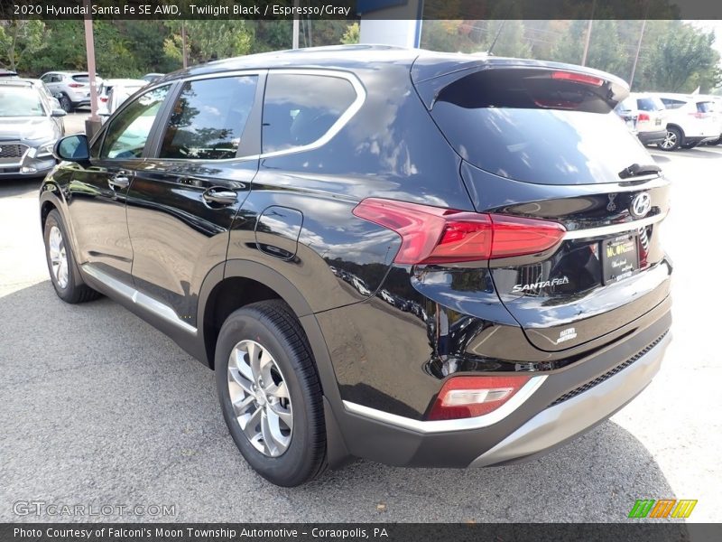 Twilight Black / Espresso/Gray 2020 Hyundai Santa Fe SE AWD