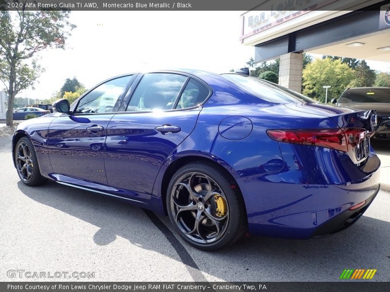 Montecarlo Blue Metallic / Black 2020 Alfa Romeo Giulia TI AWD