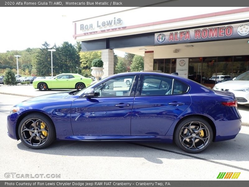 Montecarlo Blue Metallic / Black 2020 Alfa Romeo Giulia TI AWD