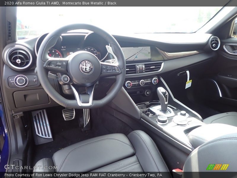 Montecarlo Blue Metallic / Black 2020 Alfa Romeo Giulia TI AWD