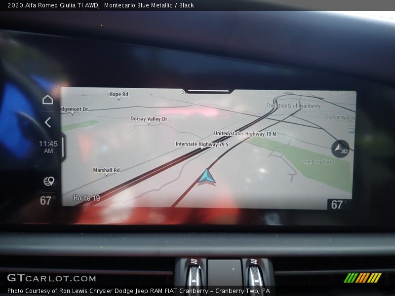 Montecarlo Blue Metallic / Black 2020 Alfa Romeo Giulia TI AWD