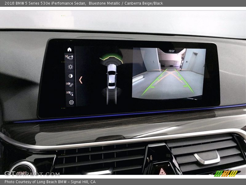 Bluestone Metallic / Canberra Beige/Black 2018 BMW 5 Series 530e iPerfomance Sedan