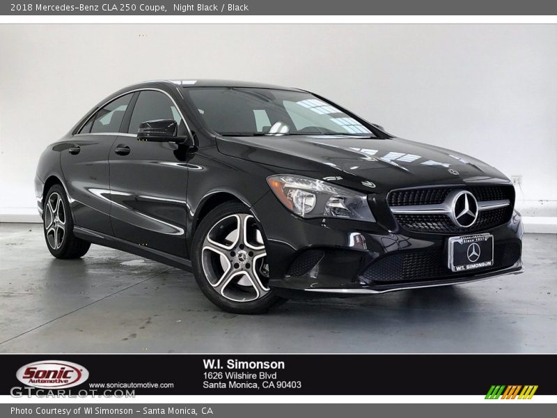 Night Black / Black 2018 Mercedes-Benz CLA 250 Coupe