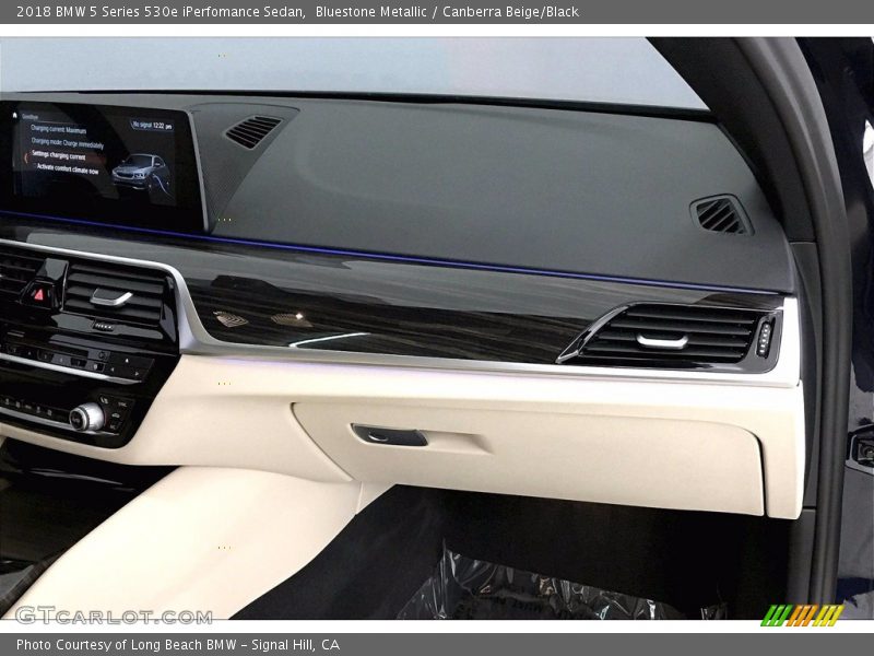 Bluestone Metallic / Canberra Beige/Black 2018 BMW 5 Series 530e iPerfomance Sedan