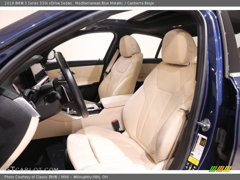 Mediterranean Blue Metallic / Canberra Beige 2019 BMW 3 Series 330i xDrive Sedan
