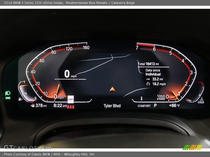 Mediterranean Blue Metallic / Canberra Beige 2019 BMW 3 Series 330i xDrive Sedan