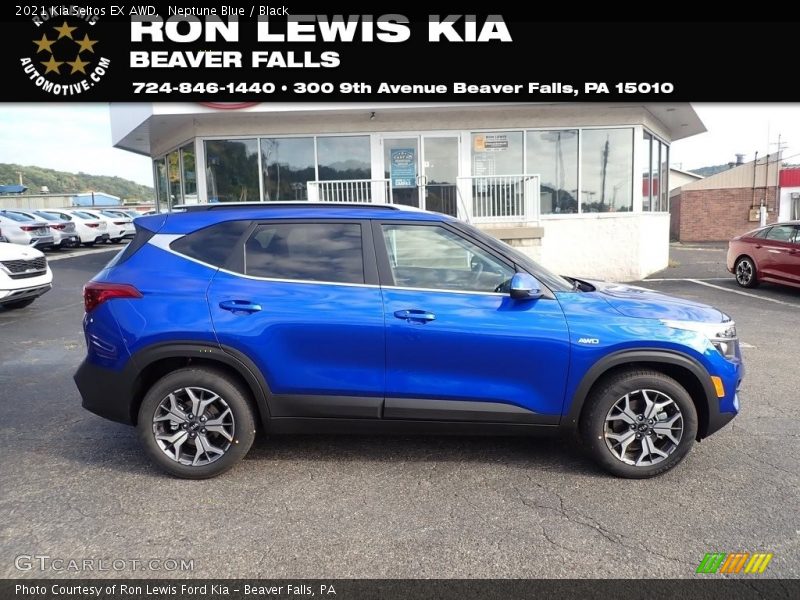 Neptune Blue / Black 2021 Kia Seltos EX AWD
