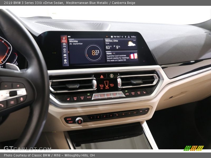 Mediterranean Blue Metallic / Canberra Beige 2019 BMW 3 Series 330i xDrive Sedan