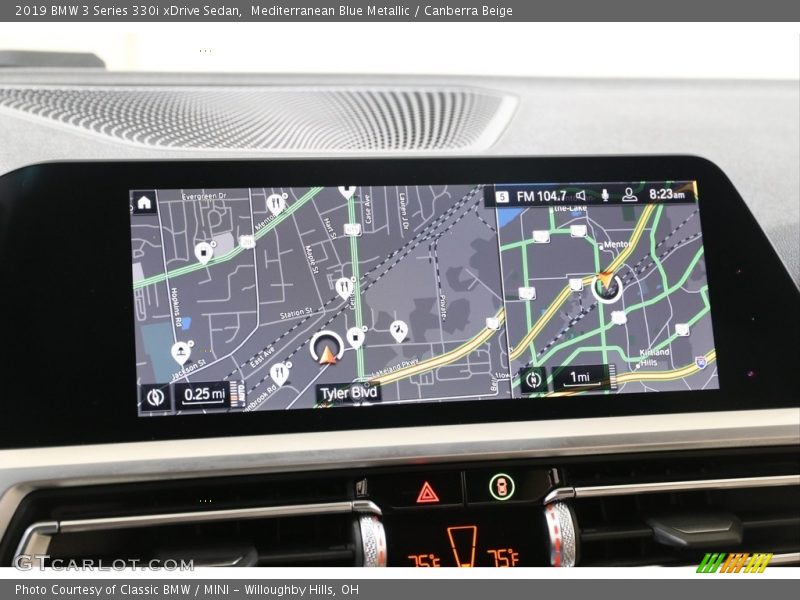 Mediterranean Blue Metallic / Canberra Beige 2019 BMW 3 Series 330i xDrive Sedan