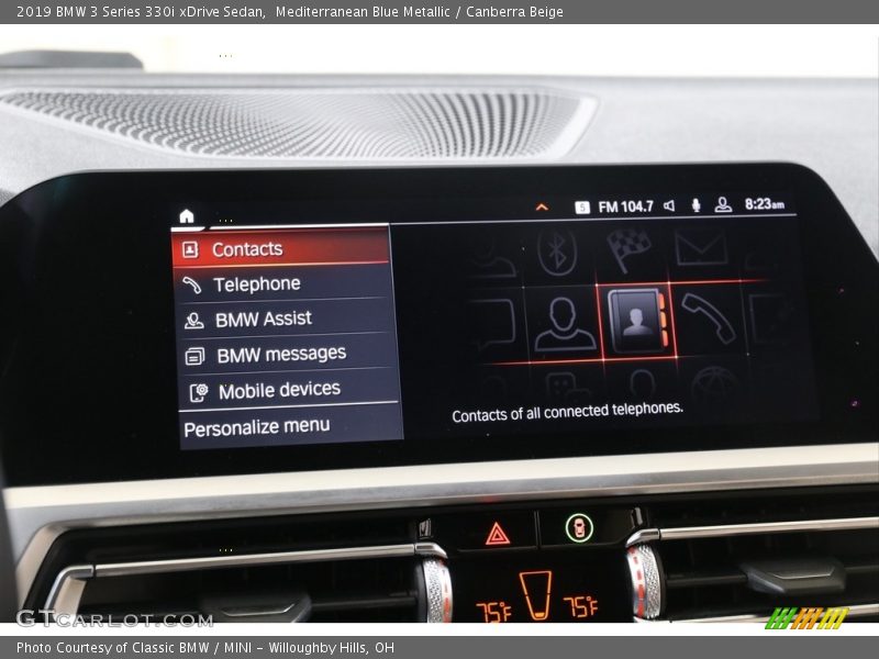 Mediterranean Blue Metallic / Canberra Beige 2019 BMW 3 Series 330i xDrive Sedan
