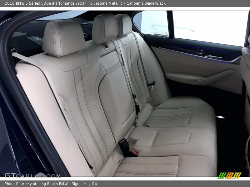 Bluestone Metallic / Canberra Beige/Black 2018 BMW 5 Series 530e iPerfomance Sedan