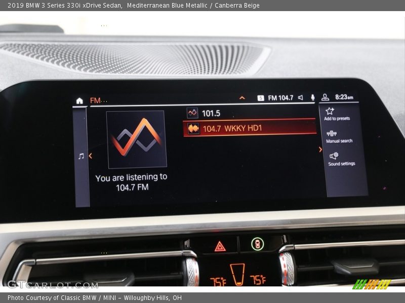 Mediterranean Blue Metallic / Canberra Beige 2019 BMW 3 Series 330i xDrive Sedan