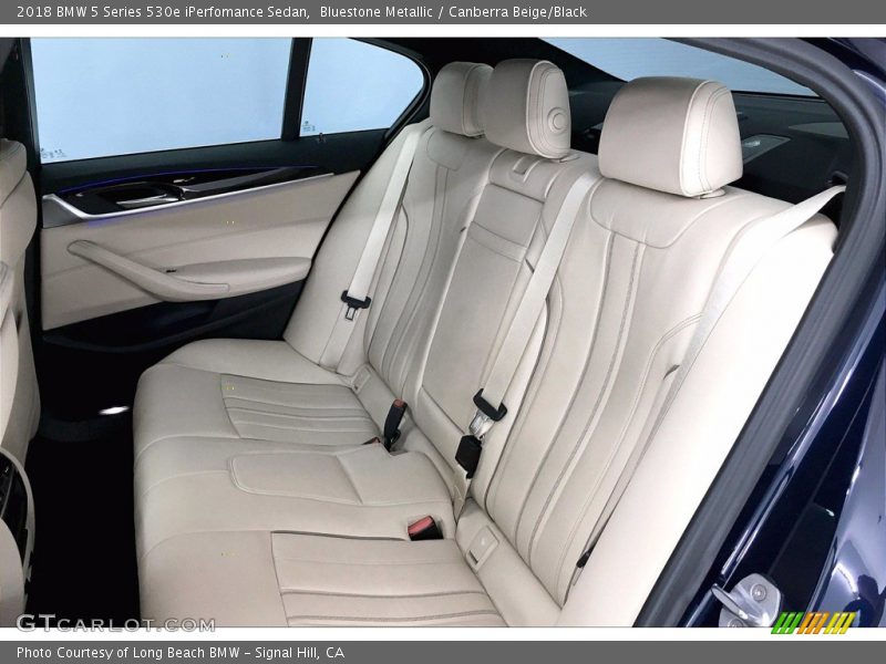 Bluestone Metallic / Canberra Beige/Black 2018 BMW 5 Series 530e iPerfomance Sedan