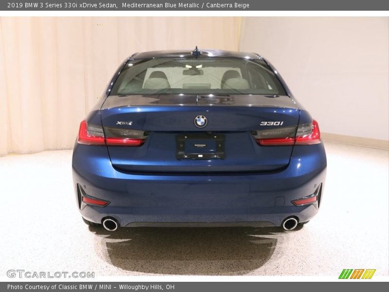 Mediterranean Blue Metallic / Canberra Beige 2019 BMW 3 Series 330i xDrive Sedan
