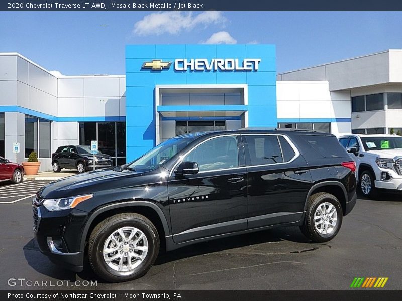 Mosaic Black Metallic / Jet Black 2020 Chevrolet Traverse LT AWD
