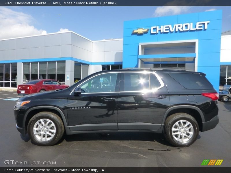 Mosaic Black Metallic / Jet Black 2020 Chevrolet Traverse LT AWD