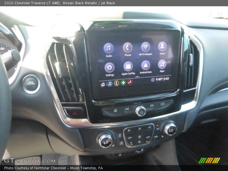 Mosaic Black Metallic / Jet Black 2020 Chevrolet Traverse LT AWD