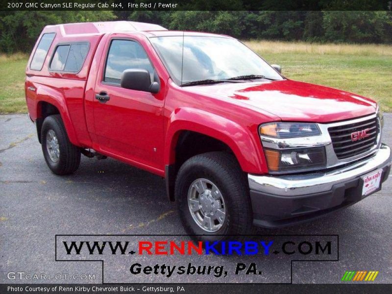 Fire Red / Pewter 2007 GMC Canyon SLE Regular Cab 4x4