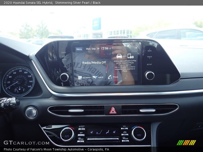 Shimmering Silver Pearl / Black 2020 Hyundai Sonata SEL Hybrid