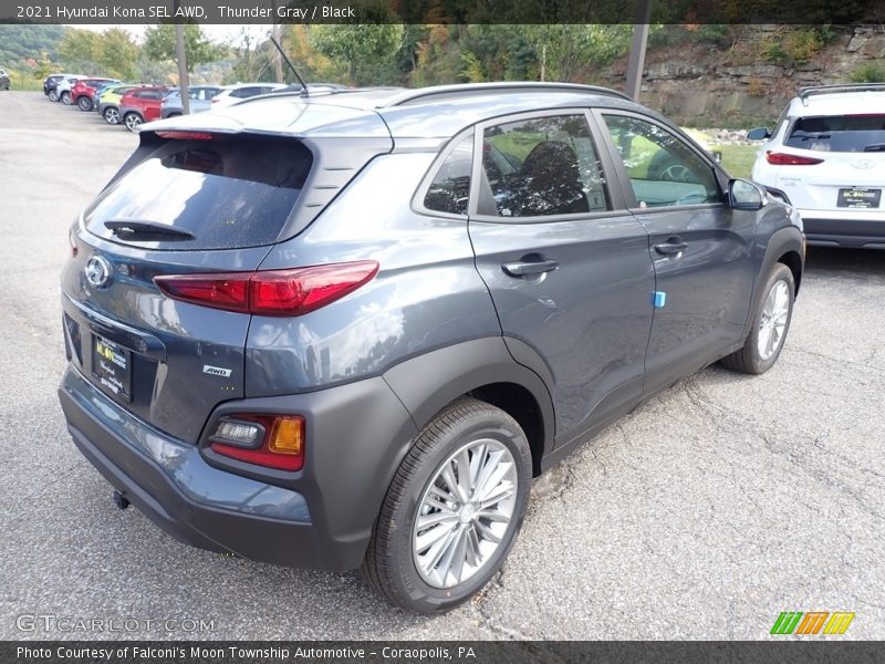 Thunder Gray / Black 2021 Hyundai Kona SEL AWD
