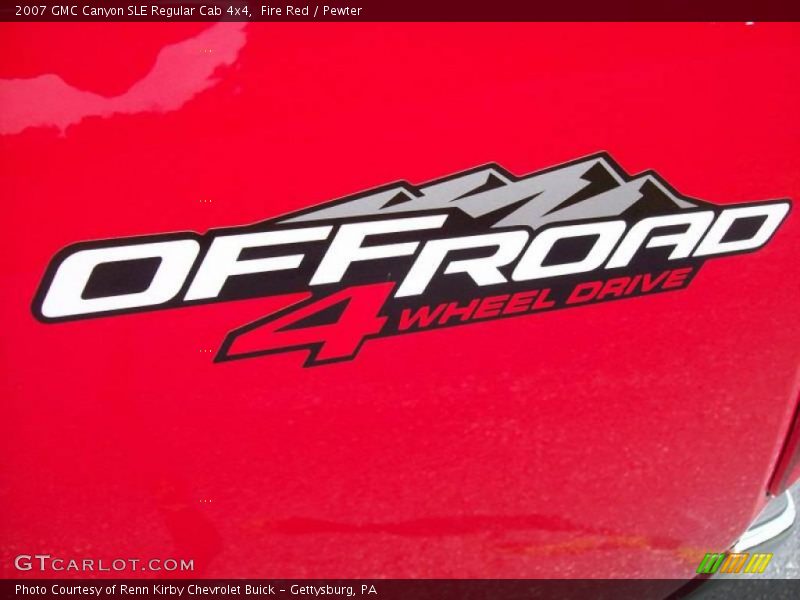 Fire Red / Pewter 2007 GMC Canyon SLE Regular Cab 4x4