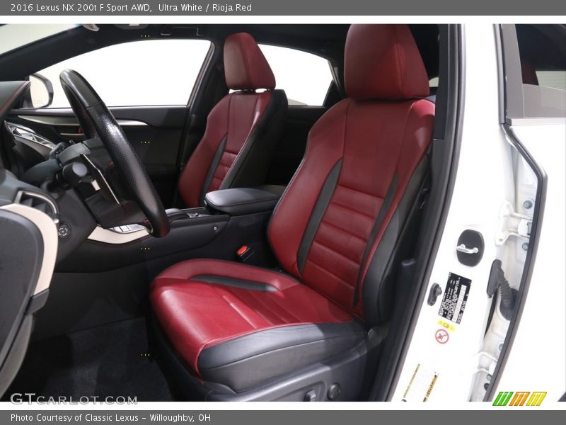 Front Seat of 2016 NX 200t F Sport AWD