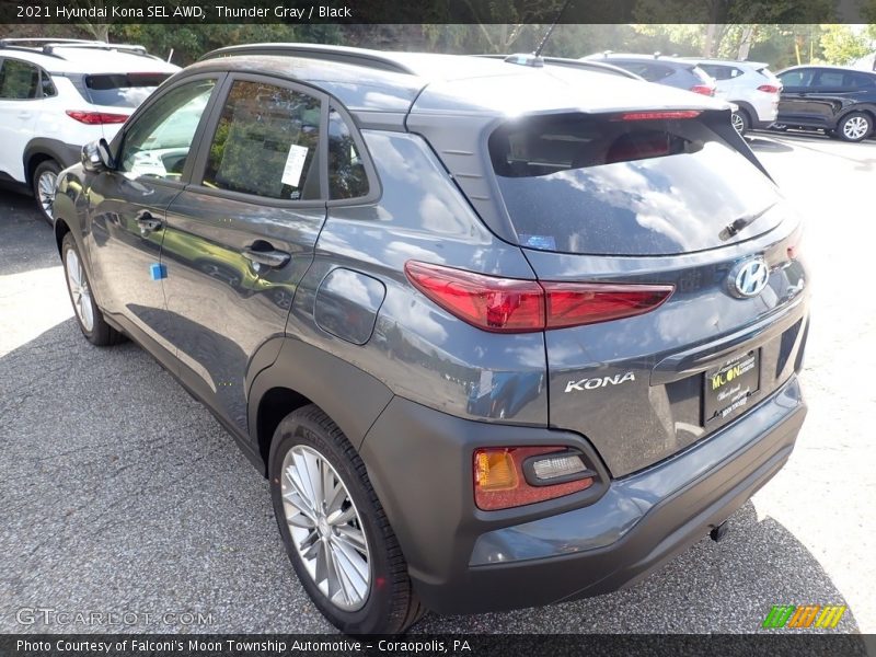 Thunder Gray / Black 2021 Hyundai Kona SEL AWD