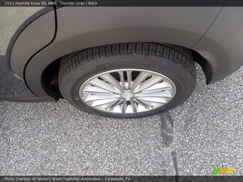 Thunder Gray / Black 2021 Hyundai Kona SEL AWD