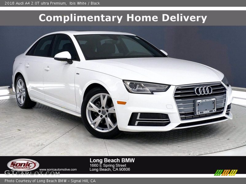 Ibis White / Black 2018 Audi A4 2.0T ultra Premium