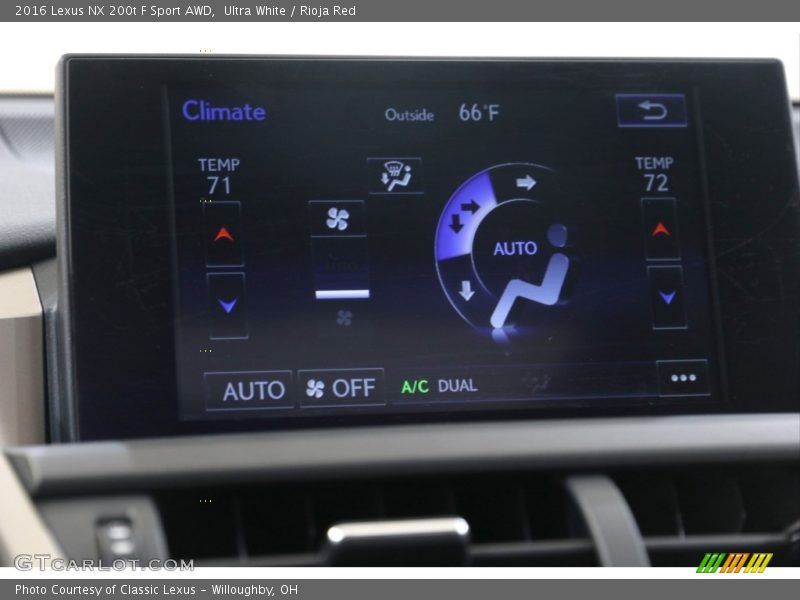 Ultra White / Rioja Red 2016 Lexus NX 200t F Sport AWD