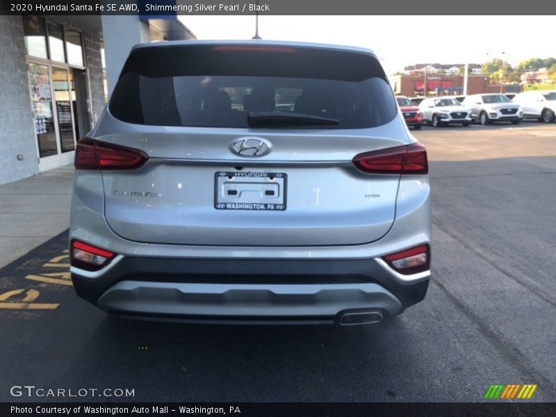 Shimmering Silver Pearl / Black 2020 Hyundai Santa Fe SE AWD