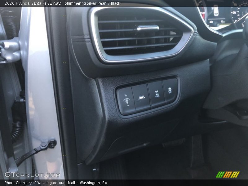 Shimmering Silver Pearl / Black 2020 Hyundai Santa Fe SE AWD