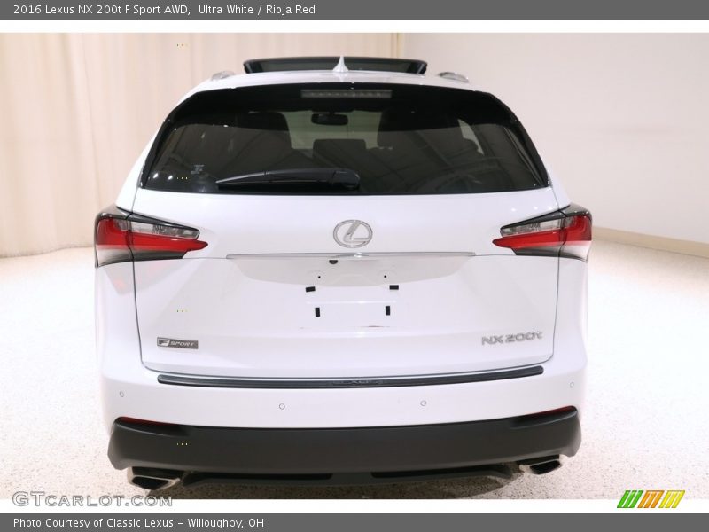 Ultra White / Rioja Red 2016 Lexus NX 200t F Sport AWD