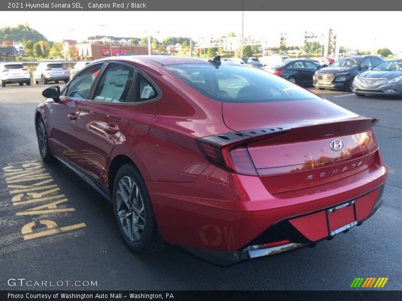 Calypso Red / Black 2021 Hyundai Sonata SEL