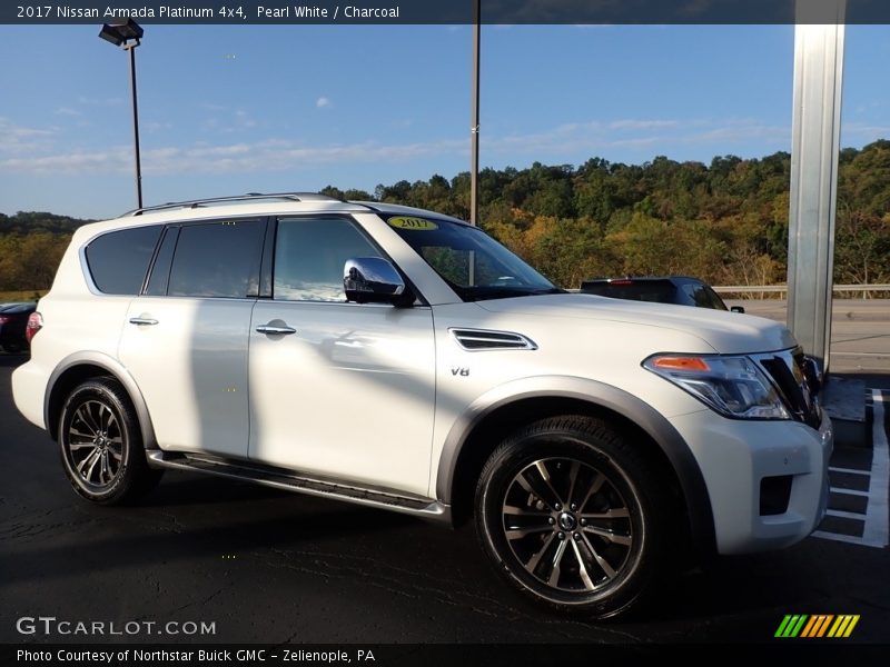 Pearl White / Charcoal 2017 Nissan Armada Platinum 4x4
